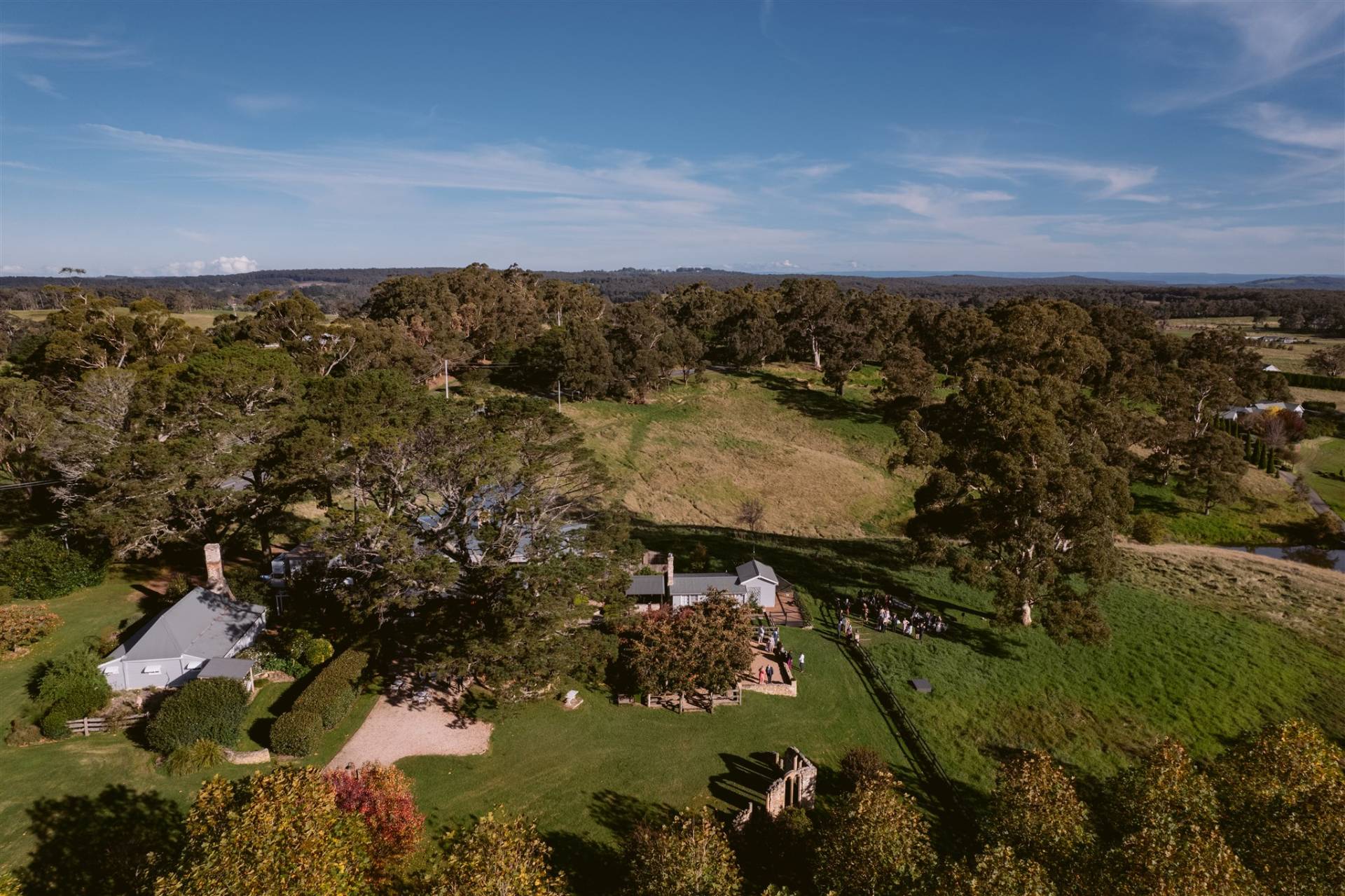aerial view of mali brae farm in moss vale