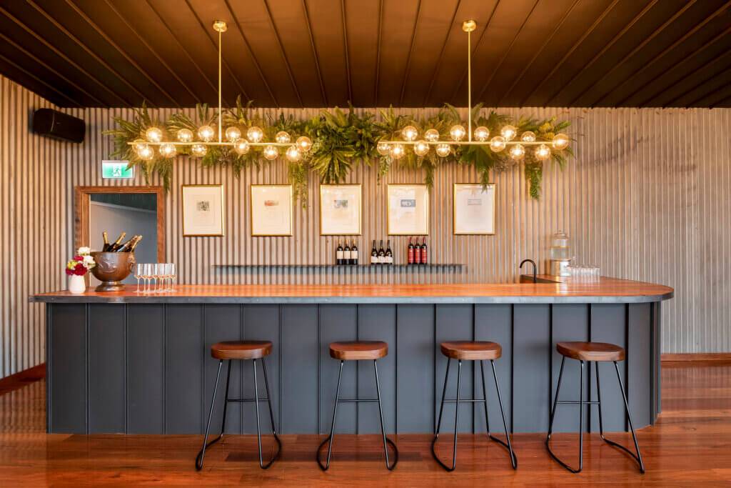 modern bar for drinks and wedding celebration